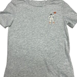 Gray Kids Shirt with Astronaut Design